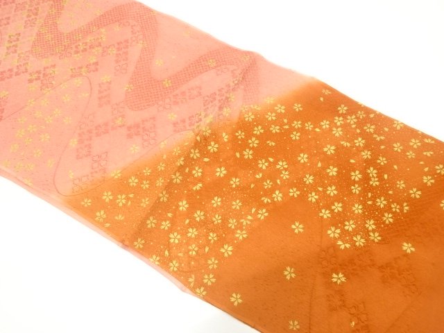 JAPANESE KIMONO / GOLD-LEAF OBIAGE